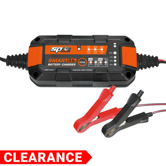 Smart battery charger - 8 stage multi volt - 6 & 12v - 3.5a