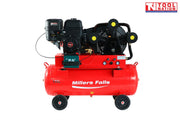 Belt drive air compressor with 150L tank front view