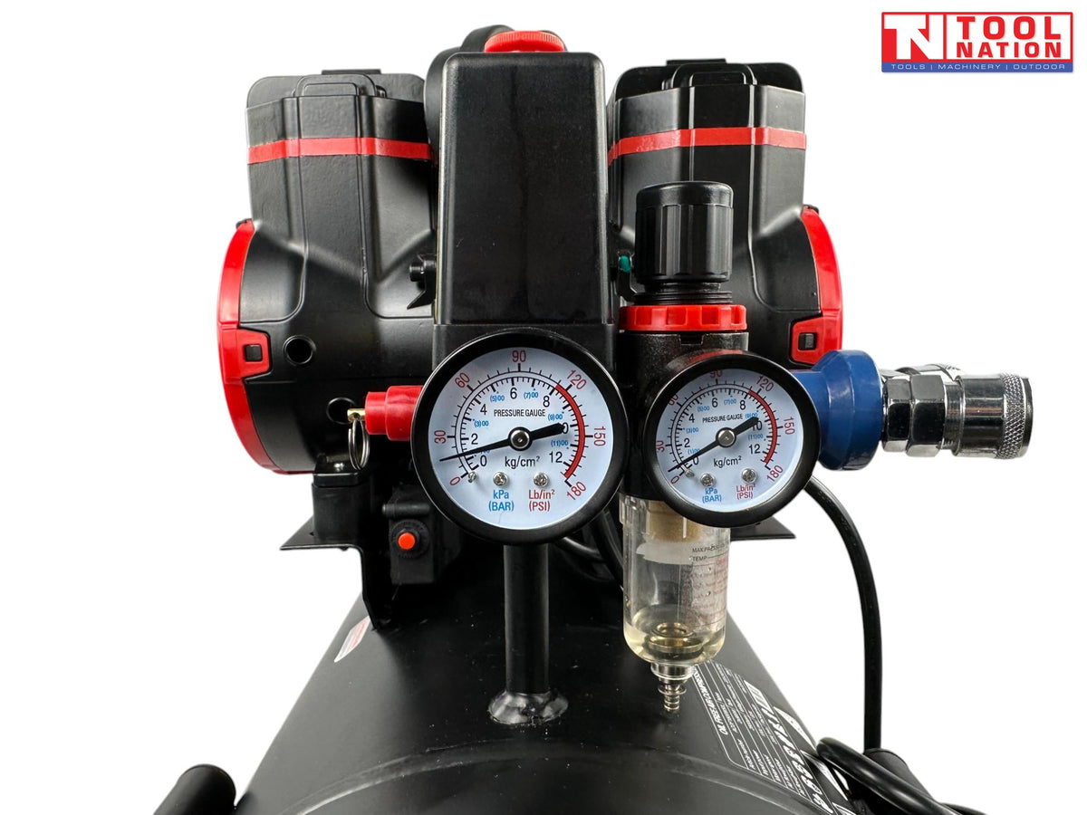 ACOF1800W50L Oil Free Air Compressor – 2.4HP, 50L Tank, 340L/min Quiet Series