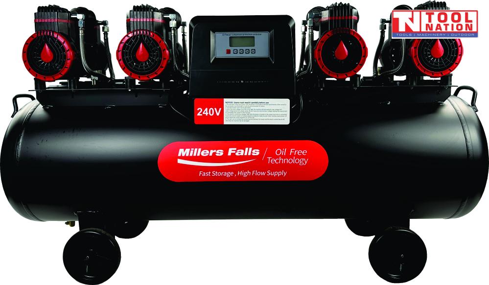 ACOF3600W120L Oil Free Air Compressor – 4.8HP, 120L Tank, 680L/min Quiet Series