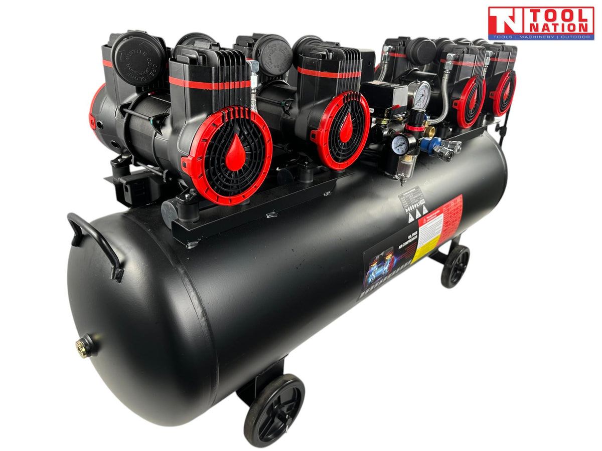 ACOF3600W120L Oil Free Air Compressor – 4.8HP, 120L Tank, 680L/min Quiet Series