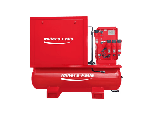 Screw Compressor Package - 20HP, 600L tank + dryer & filters, 8 bar, VSD