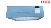 Air purifier filter side view with handle and label