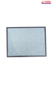 Air purifier filter front view with white textured filter surface and black frame