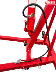 CR2TFAIR air hydraulic engine crane boom with adjustable lifting positions and capacity markings up to 1500kg