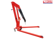 CRLP1TF low profile engine crane folded position showing compact storage design and hydraulic lifting arm