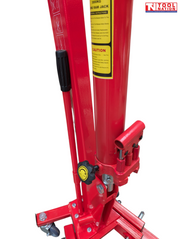 CRLP1TF low profile engine hoist hydraulic ram and control handle detail for precise lifting and lowering