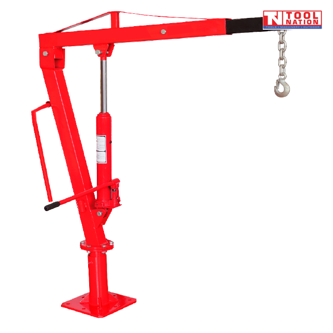 : CRSC1T swivel crane 450kg capacity truck or ute mounted lifting crane with hydraulic ram and adjustable boom