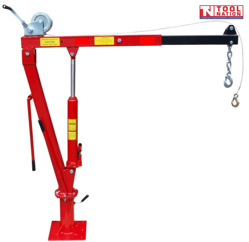 CRSC1TW hydraulic utility crane with winch 450kg capacity truck or ute mounted lifting crane with manual backup winch and adjustable boom