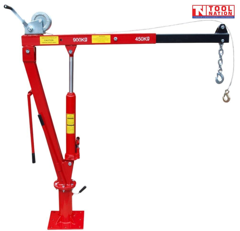 CRSC2TW hydraulic utility crane with winch 900kg capacity truck or ute mounted lifting crane with manual winch and adjustable boom