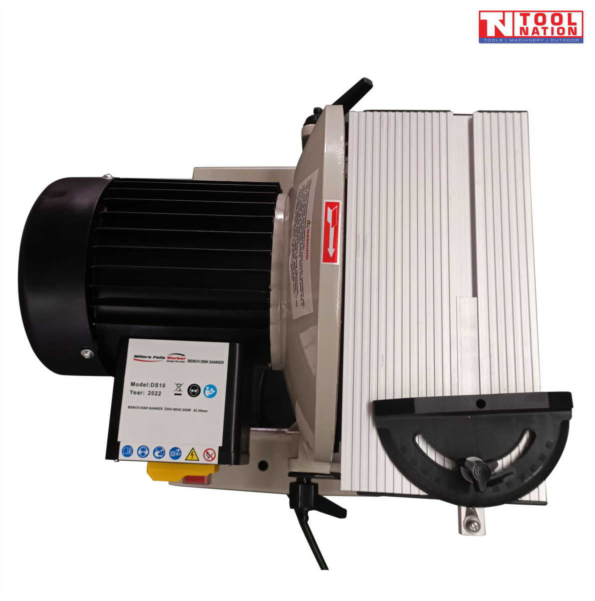 Bench Disc Sander – 254mm (10") disc, 550W motor, 1450 rpm, tilting table