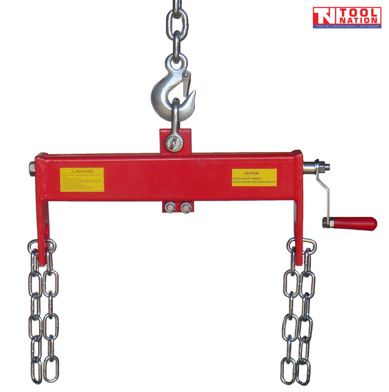 ELEV1800 engine leveller 1800kg capacity heavy-duty adjustable load leveler with chains and crank handle for engine hoist use