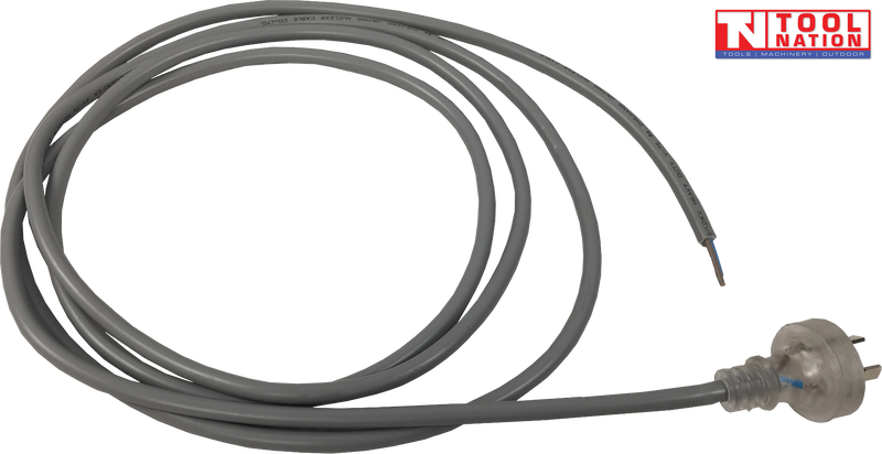 Power Cable – 2-core, grey MOL insulation, 3-phase compatible, 3m length