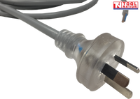 Power Cable – 2-core, grey MOL insulation, 3-phase compatible, 3m length