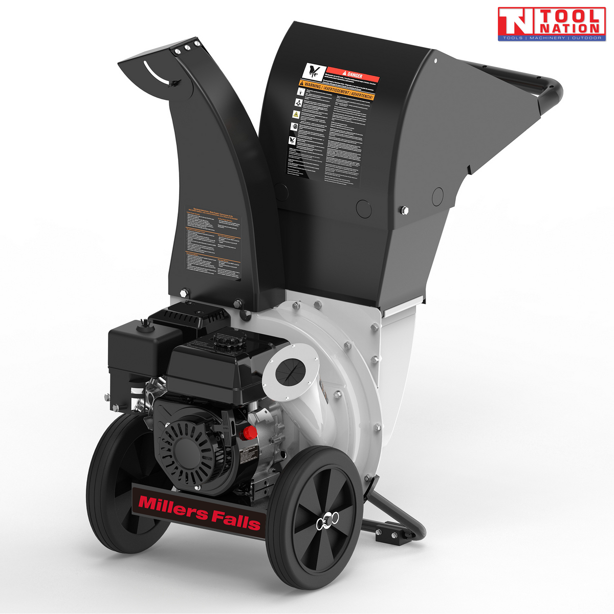Shredder Chipper – 18HP 445cc engine, 12.5x8.9cm cutting, 6.5L fuel