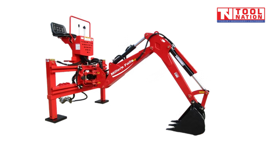 Tractor Backhoe Attachment with Side Shift – 55–90HP, 2600mm dig depth