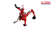 Tractor Backhoe Attachment with Side Shift – 55–90HP, 2600mm dig depth