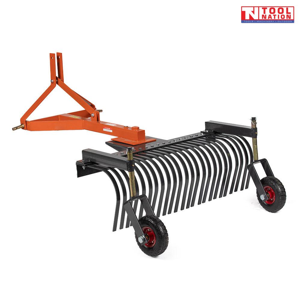 Landscape Rake 2400mm With Wheel Kit 3PT Linkage 35-60HP Tractor - FILR8W