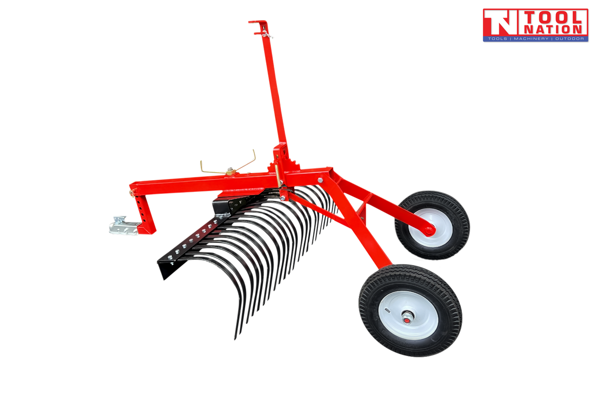Two Rail Rake Bottom 1800mm ATV Towable Landscape Stick Rake | FILRATV6 – Tool Nation