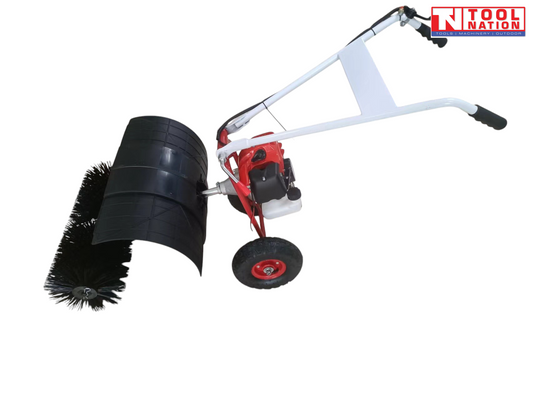 Power Broom Sweeper 600mm – 52cc 2-stroke walk-behind artificial turf & debris