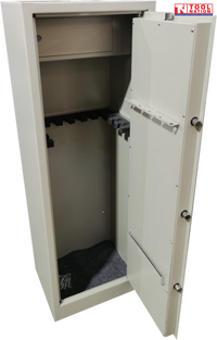 Grey Gun Safe-12 Gun Capacity, 3MM Door & Body