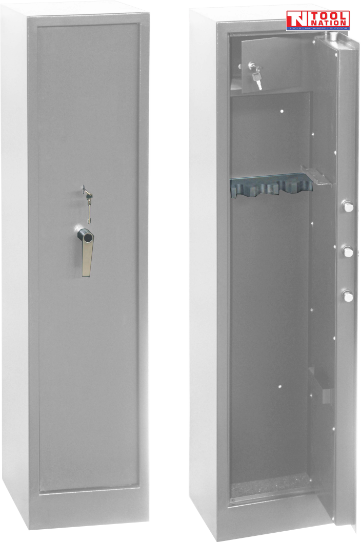 Grey Gun Safe – 5 Gun Capacity, 3MM Door & Body - Gs5.3/3