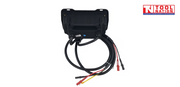Rear view of the parallel connector showing the back panel and attached cables with coloured plug ends.