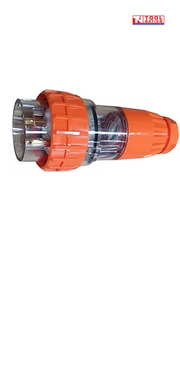 Orange industrial power plug adapter.
