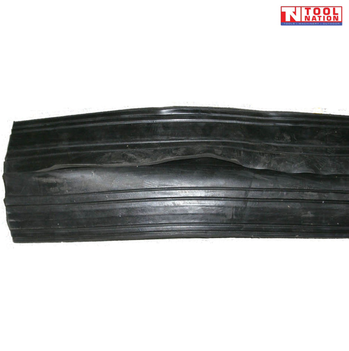 Black three-channel cable protector shown from above with a ridged surface and Tool Nation logo.