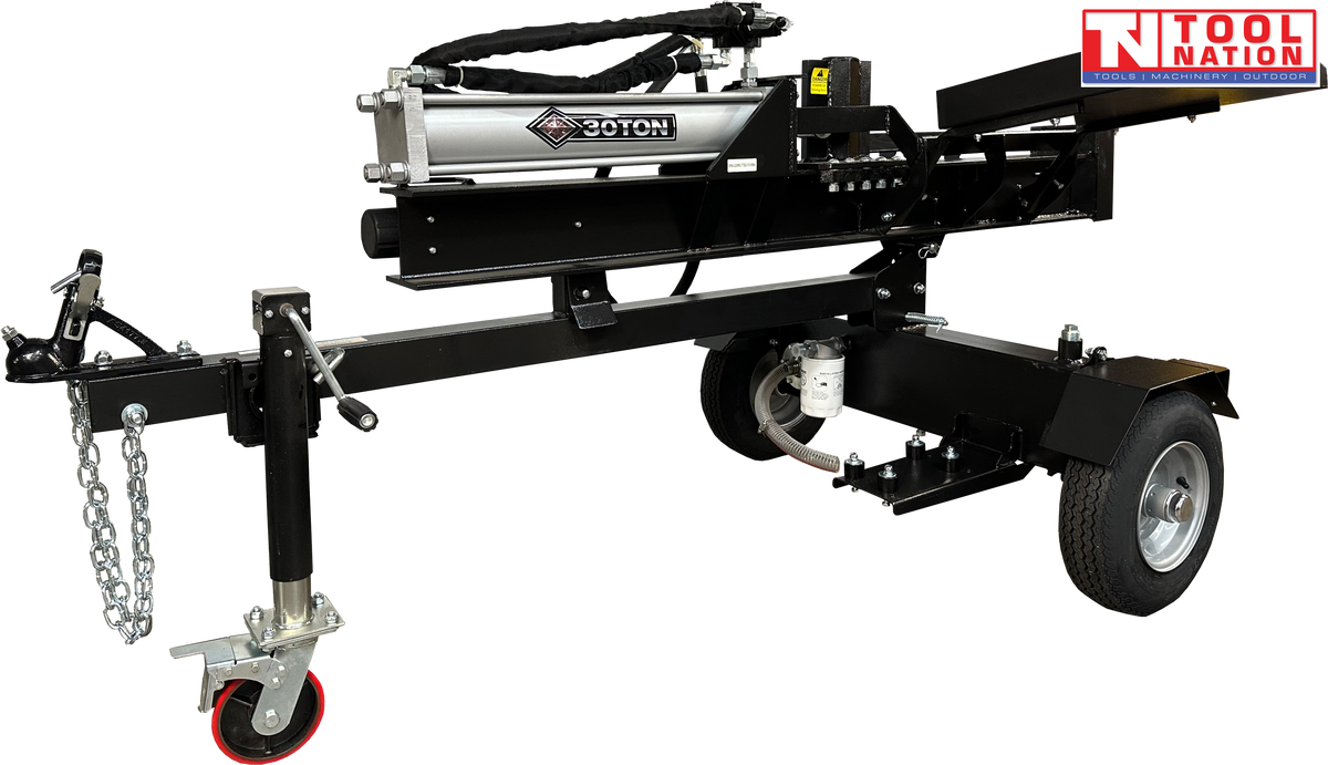 30T Log Splitter – no engine, horiz/vert use, auto return, lift table