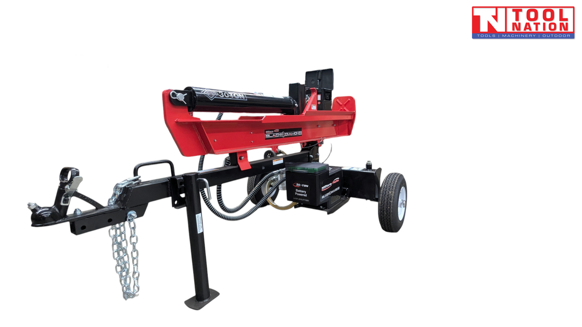 30T Battery Log Splitter – 60V brushless motor, horiz/vert use, 640mm logs