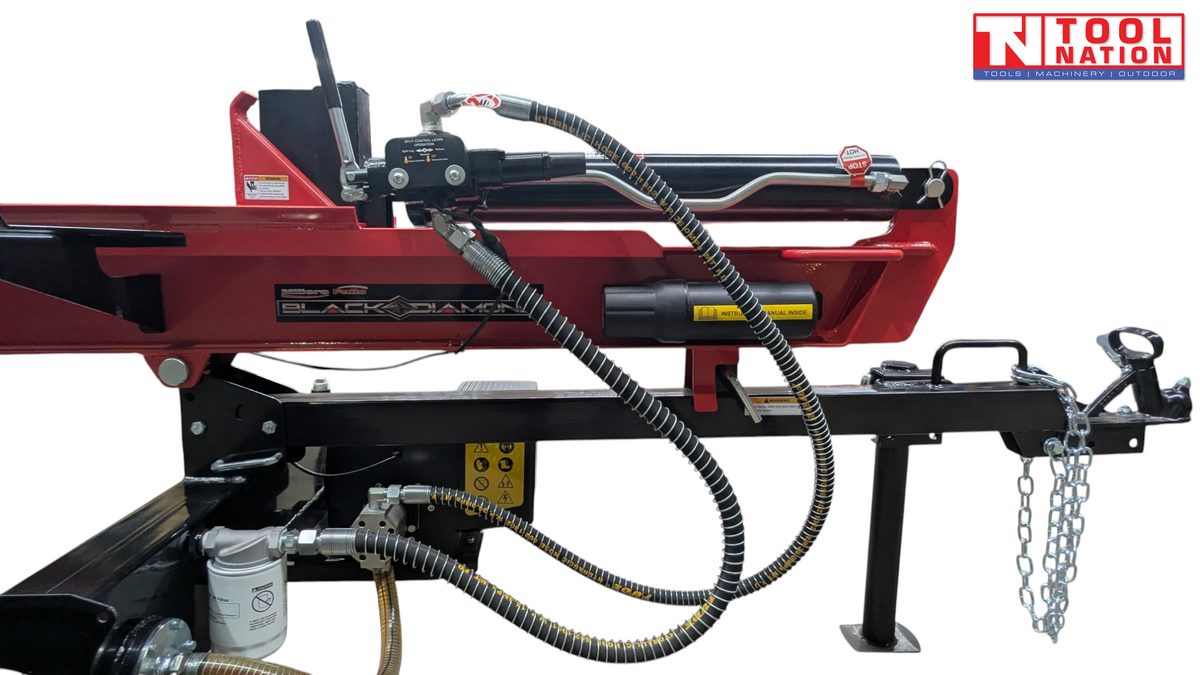 30T Battery Log Splitter – 60V brushless motor, horiz/vert use, 640mm logs