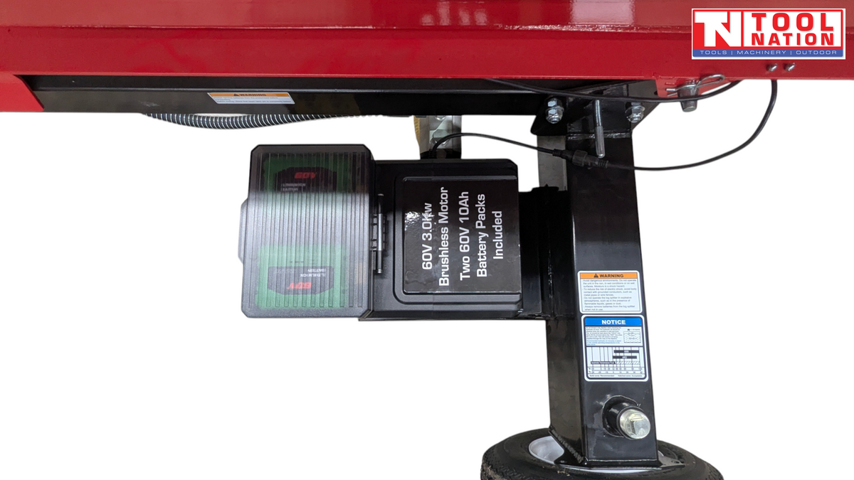 30T Battery Log Splitter – 60V brushless motor, horiz/vert use, 640mm logs