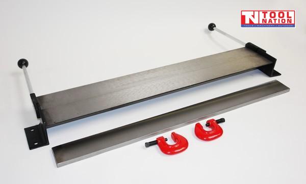 MBB30 Millers Falls 30 inch bending brake metal folder with clamps, manual sheet metal bending brake for forming and folding steel sheets.