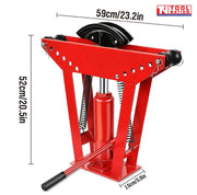 PIPE12 12 ton hydraulic pipe bender with six pipe bending dies, heavy duty hydraulic pipe bending machine for steel and galvanized pipe.