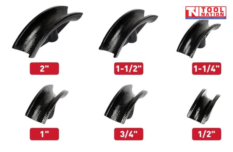 PIPE12 12-Ton Hydraulic Pipe Bender | Cast Iron | 6 Imperial Formers (½″–2″)