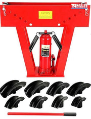 PIPE16 16 ton hydraulic pipe bender with 8 bending dies, heavy duty manual pipe bending machine for steel and galvanized pipe.