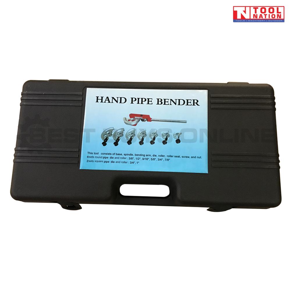 PIPE1TS Millers Falls hand tube and pipe bender carry case, portable manual pipe bending tool set for workshop and on-site use.