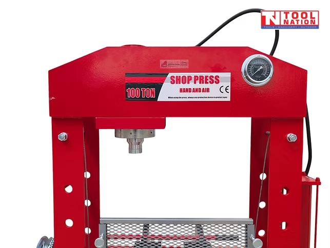 Shop Press 100 Ton Air Hydraulic Jack Bending with Sliding Head & Foot Pedal