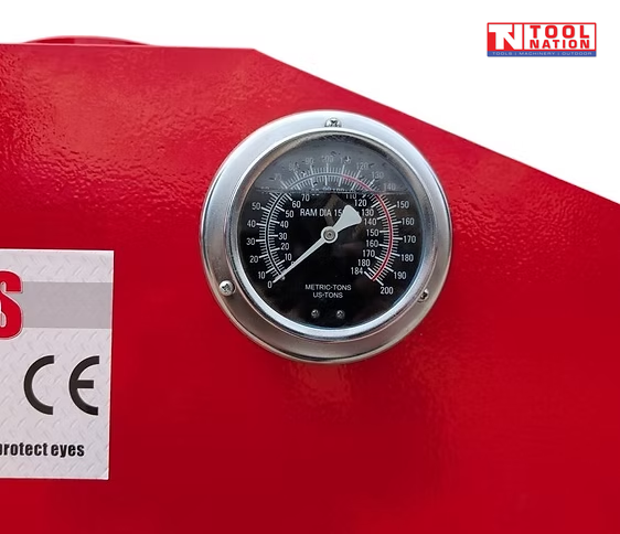 Shop Press 100 Ton Air Hydraulic Jack Bending with Sliding Head & Foot Pedal