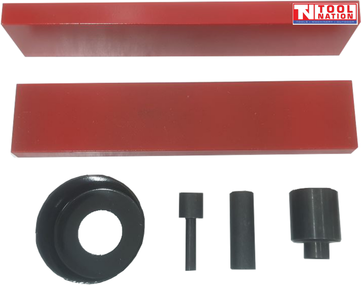 6-Piece Workshop Press Accessory Kit | Punches, Plates & Bearing Shield