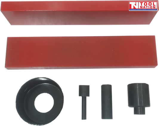 6-Piece Workshop Press Accessory Kit | Punches, Plates & Bearing Shield