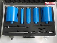 PT350KIT Diamond Core Drill Bit Set Wet/Dry 38–127mm with Case SDS Hex Adapters