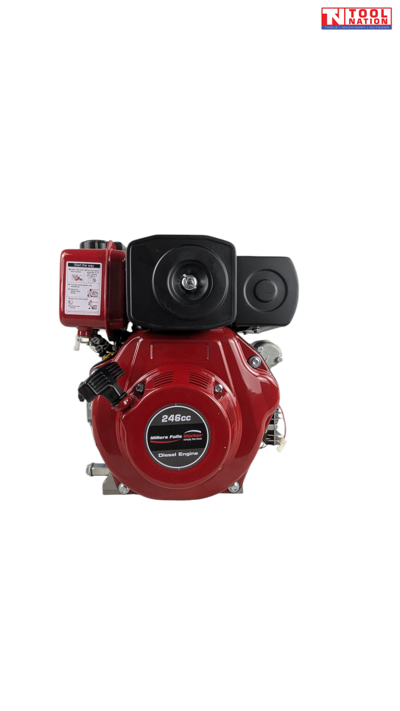 4HP Diesel Engine - Electric Start Horizontal Shaft