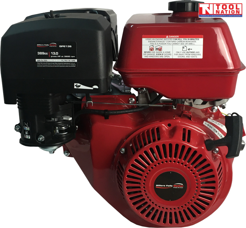 13HP Petrol Engine - Manual Start Horizontal Shaft