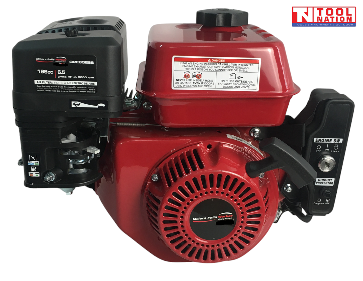 Petrol Engine | 6.5HP 196cc | Electric & Recoil Start | 19mm Shaft | OHV Design