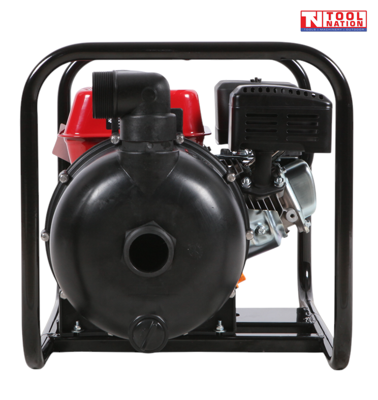 Chemical transfer pump front view in protective frame