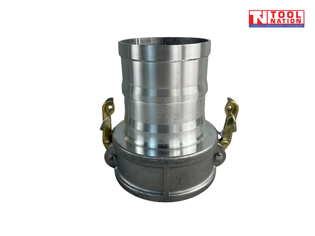 4 inch aluminium camlock coupling close-up
