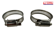 Two hose clamps
