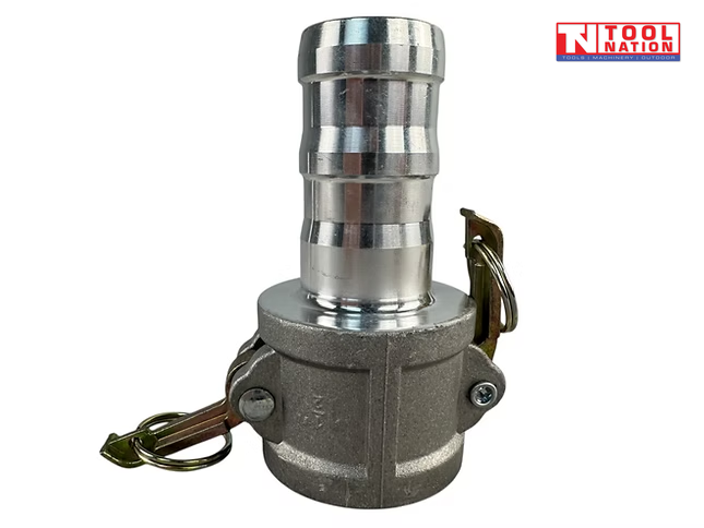 1.5 inch aluminium hose tail camlock fitting close-up